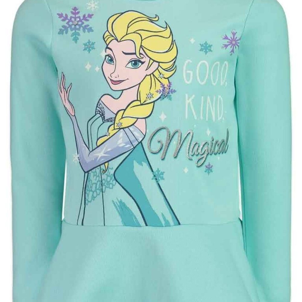 LICENSED DISNEY FROZEN ELSE GLITTER LONG SWEATSHIRT SIZE 6